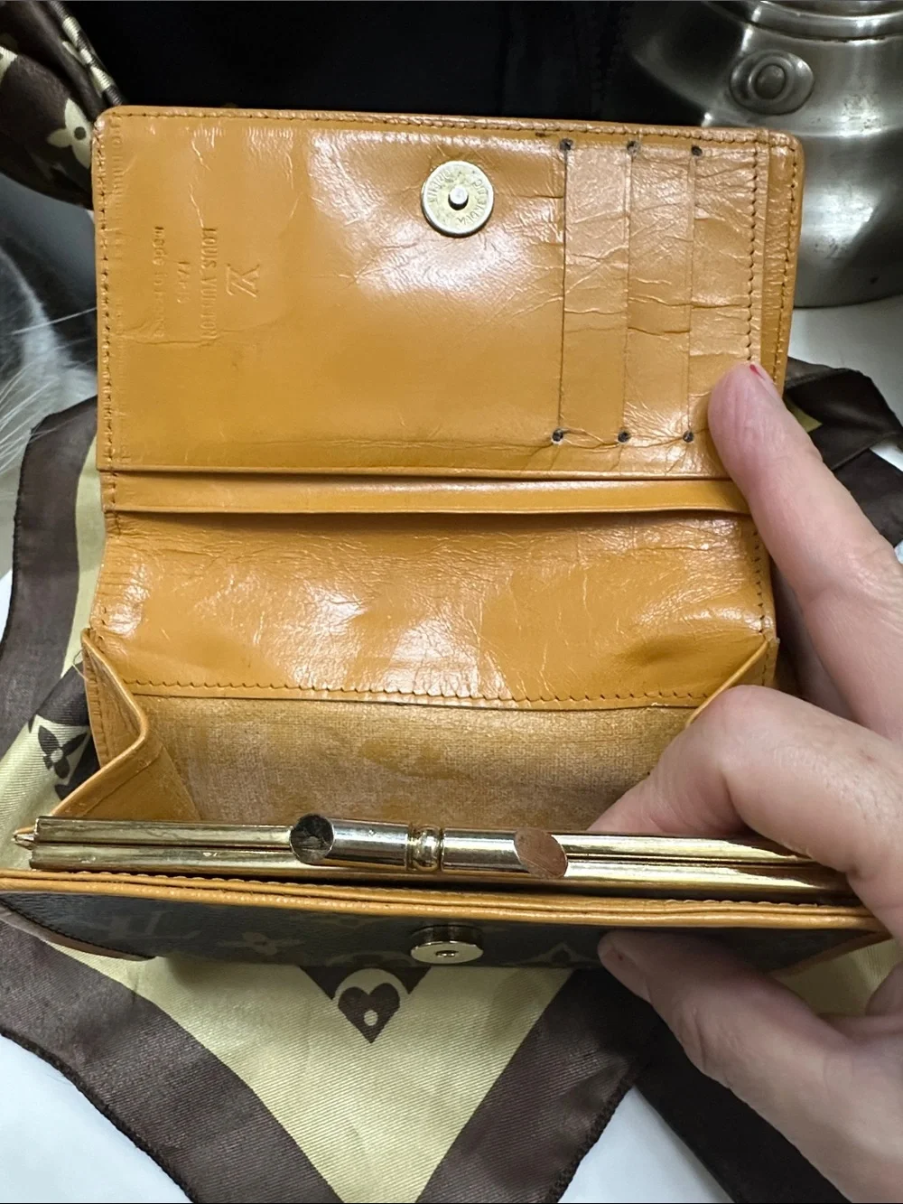 Louis Vuitton Monogram Trifold Wallet in Brown and Tan